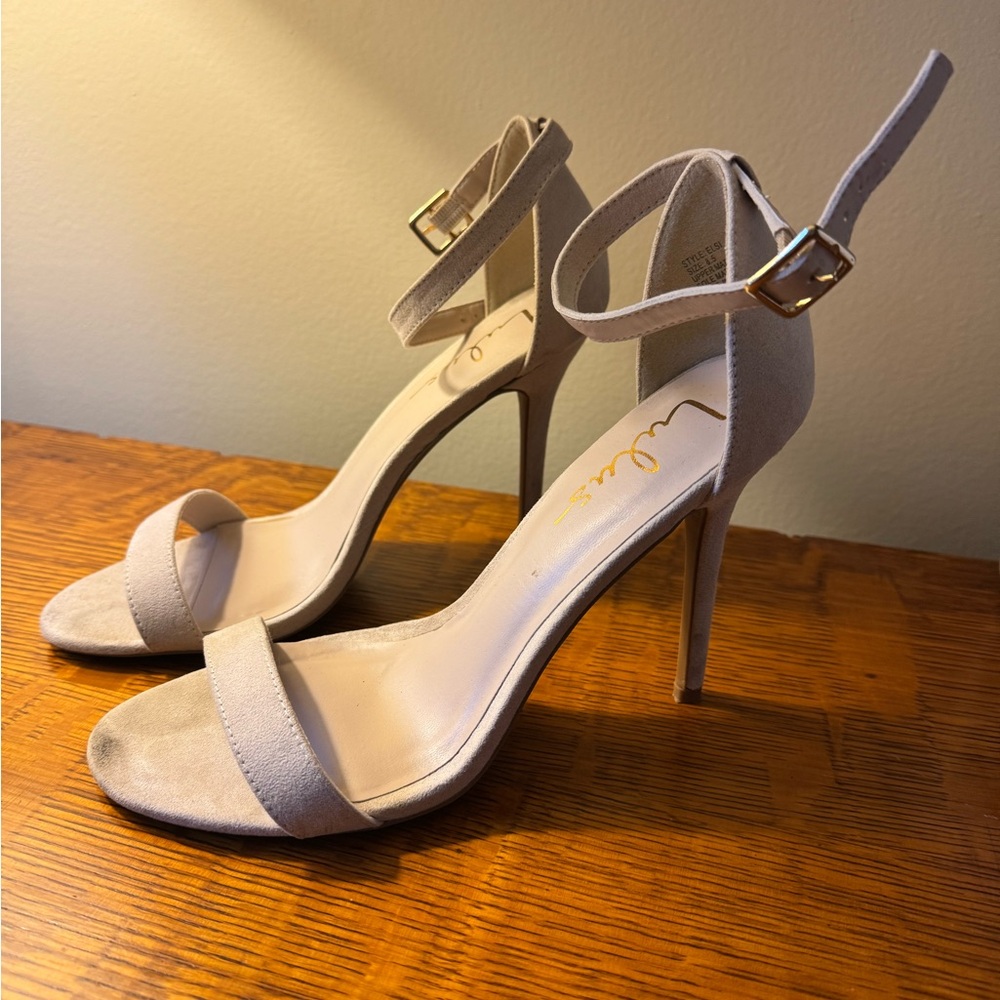Elegant Beige High Heel Sandals